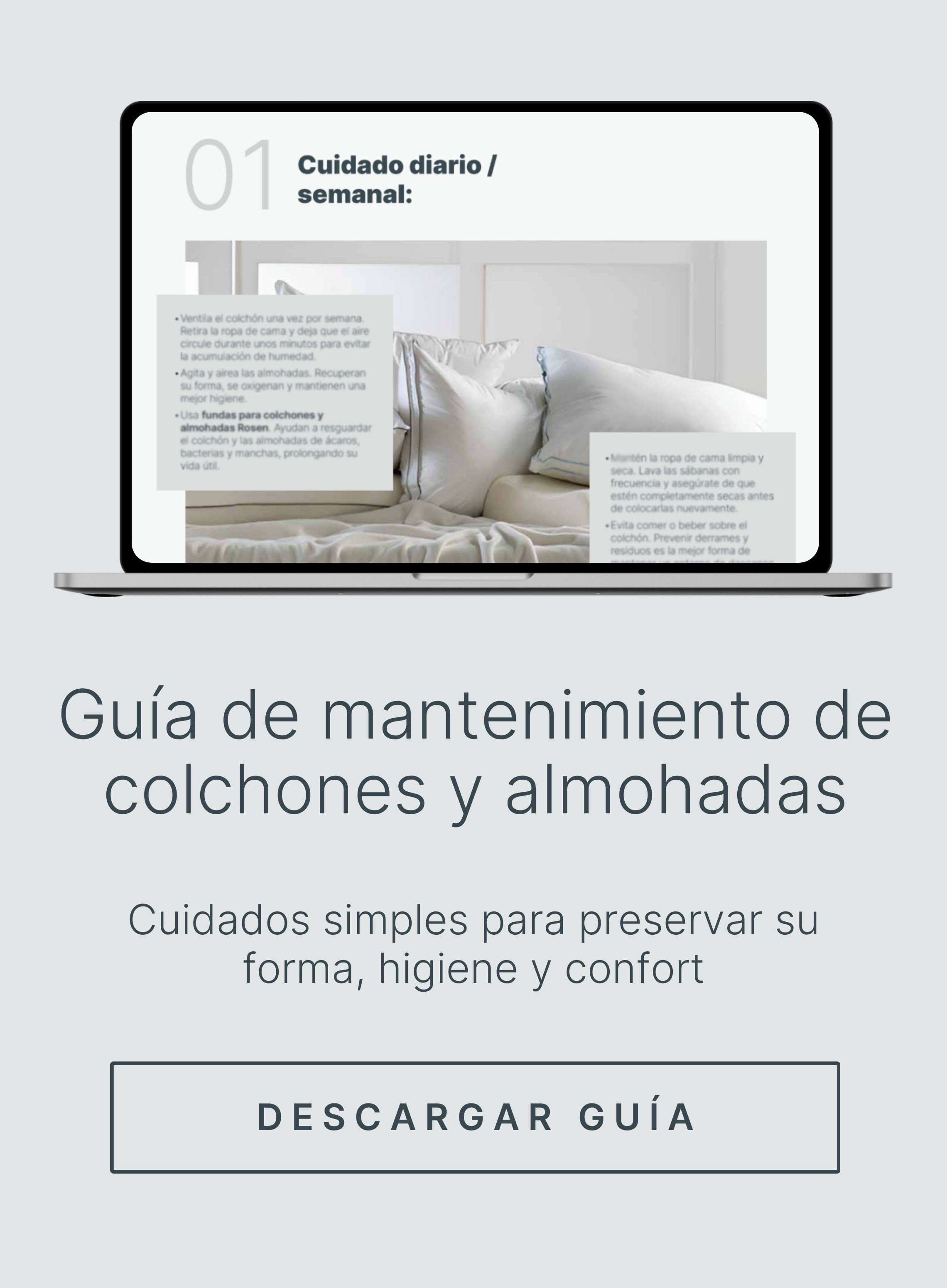 Guía de mantenimiento de colchones y almohadas
